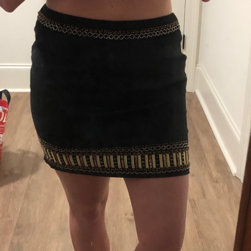 black embellished skirt